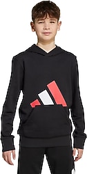 Adidas Essentials JY0301 Kapüşonlu Siyah Çocuk Sweatshirt