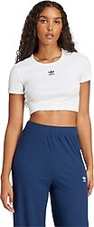 Adidas Essentials Ribbed Kısa Kollu Yuvarlak Yaka Crop Tişört