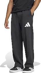 Adidas Essentials Wide Leg 3 Bar Logo JF3604 Siyah Erkek Eşofman Altı