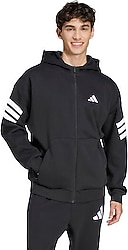 Adidas Future Icons 3-Stripes Full-Zip JD4827 Siyah Erkek Eşofman Üstü