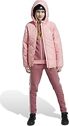 Adidas Light Padded JF4344 Kapüşonlu Pembe Çocuk Şişme Mont