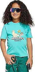 Adidas Minecraft Terrex Kısa Kollu Bisiklet Yaka Çocuk Tişört