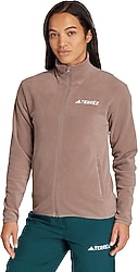 Adidas Multi Essentials JM3112 Tam Fermuarlı Kahverengi Kadın Polar
