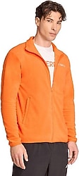 Adidas Multi Essentials JM3117 Tam Fermuarlı Turuncu Erkek Polar