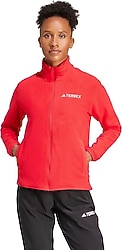 Adidas Multi Essentials JP0803 Tam Fermuarlı Kırmızı Kadın Polar