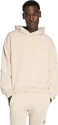Adidas Soft Lux KF8598 Kapüşonlu Krem Erkek Sweatshirt
