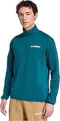Adidas Terrex Multi Climawarm JM0142 Yarım Fermuarlı Mavi Erkek Sweatshirt
