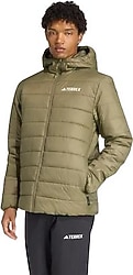 Adidas Terrex Multi Essentials Climawarm Insulated KB2186 Kapüşonlu Yeşil Erkek Şişme Mont