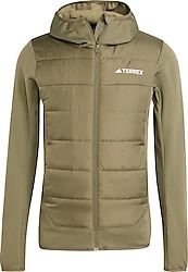 Adidas Terrex Multi Hybrid Insulated IW8856 Kapüşonlu Yeşil Erkek Mevsimlik Mont