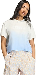 Adidas Terrex Multi Meadow Pack KB7352 Mavi Kısa Kollu Bisiklet Yaka Kadın Tişört