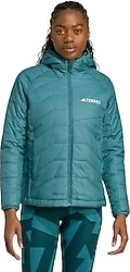 Adidas Terrex Multi Synthetic Insulated JN0798 Kapüşonlu Turkuaz Kadın Şişme Mont