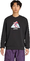 Adidas Terrex Snow KE2320 Bisiklet Yaka Siyah Sweatshirt