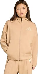 Adidas Z.N.E. JY5970 Kapüşonlu Bej Kadın Eşofman Üstü