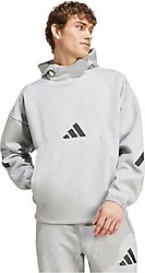 Adidas Z.N.E. JE3070 Kapüşonlu Gri Erkek Sweatshirt