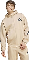 Adidas Z.N.E. JF2445 Kapüşonlu Krem Erkek Eşofman Üstü