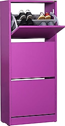 Adore Mobilya Flat Duo 3 Katlı Ayakkabılık Mor