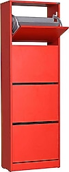 Adore Mobilya Flat Duo Kırmızı 4 Katlı Ayakkabılık