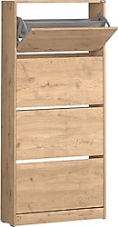 Adore Mobilya Flat Duo Florida Meşe 4 Katlı Geniş Ayakkabılık