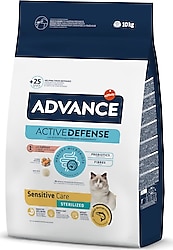 Advance Sensitive Sterilised Somonlu 10 kg Kısırlaştırılmış Yetişkin Kedi Maması