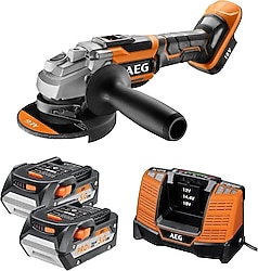 AEG BEWS 18-125BLLI-502C Çift Akülü 5 Ah Avuç Taşlama Makinesi