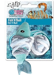 Afp Knotty Habit Renkli Peluş İpli Balık Kedi Oyuncağı