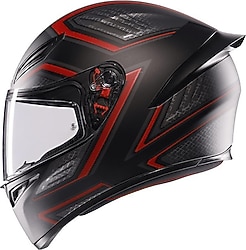 Agv K1 S Sling Mat Siyah Kırmızı Full Face Motor Kaskı