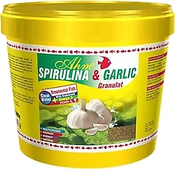 Ahm Spirulina Garlic Sarımsaklı 3 kg Granül Balık Yemi