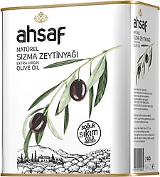 Ahsaf Soğuk Sıkım Natürel Sızma Zeytinyağı 2 lt