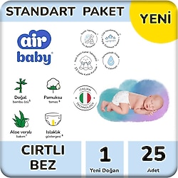 Air Baby 1 Numara Yenidoğan 25'li Bebek Bezi