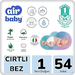 Air Baby 1 Numara Yenidoğan 54'lü Bebek Bezi