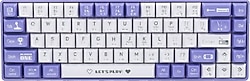 Ajazz AK680 Beyaz-Mor %65 TKL Brown Switch Kablolu Mekanik Oyuncu Klavyesi