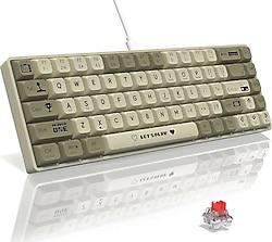 Ajazz AK680 Gri %65 TKL Red Switch Kablolu Mekanik Oyuncu Klavyesi