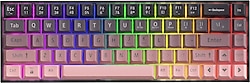 Ajazz AK680 Pembe %65 TKL Red Switch Kablolu Mekanik Oyuncu Klavyesi
