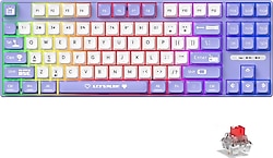 Ajazz AK870 MC Mor RGB %75 TKL Red Switch Kablolu Mekanik Oyuncu Klavyesi