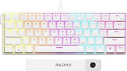 Ajazz NK61 Beyaz Rainbow %60 TKL Red Switch Kablolu Mekanik Oyuncu Klavyesi