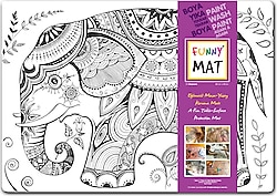Akademi Çocuk Funny Mat Fil - Mandala