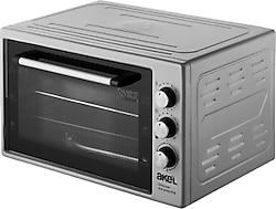 Akel AF380L Lambalı Termostatlı Gri Midi Fırın