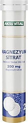 Aksu Vital Magnezyum Sitrat 200 mg 20 Efervesan Tablet