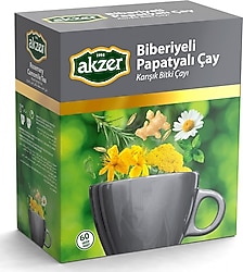 Akzer Biberiyeli Papatyalı Bitki Çayı 60'lı