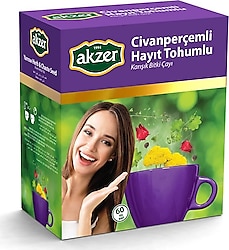 Akzer Hayıt Tohumlu Civan Perçemli Bitki Çayı 60'lı