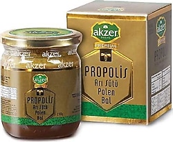 Akzer Propolisli Arı Sütü Polen Bal 210 gr