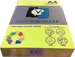 Alex Schoeller A4 75 gr 500 Yaprak Renkli Fotokopi Kağıdı Fosforlu Sarı