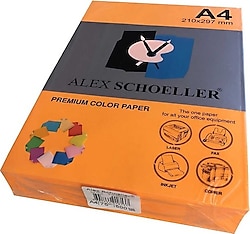 Alex Schoeller A4 75 gr 500 Yaprak Renkli Fotokopi Kağıdı Fosforlu Turuncu