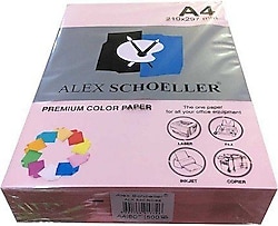 Alex Schoeller A4 80 gr 500 Yaprak Renkli Fotokopi Kağıdı Açık Pembe