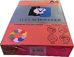 Alex Schoeller A4 80 gr 500 Yaprak Renkli Fotokopi Kağıdı Kırmızı