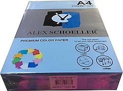 Alex Schoeller A4 80 gr 500 Yaprak Renkli Fotokopi Kağıdı Mavi