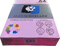 Alex Schoeller A4 80 gr 500 Yaprak Renkli Fotokopi Kağıdı Pembe