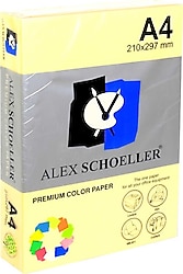 Alex Schoeller A4 80 gr 500 Yaprak Renkli Fotokopi Kağıdı Sarı