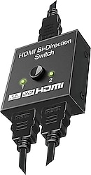 Alfais 4494 2 Port HDMI Çift Yönlü Switch ve Splitter