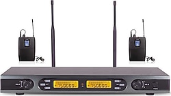 Alfon ATM-U2000 2'li UHF Kablosuz Yaka Mikrofonu